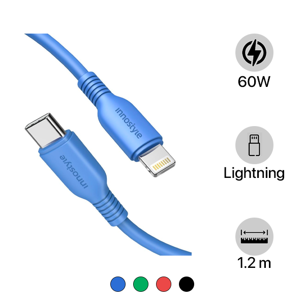 Cáp Type-C to Lightning Innostyle Jazzy MFI 1.2M