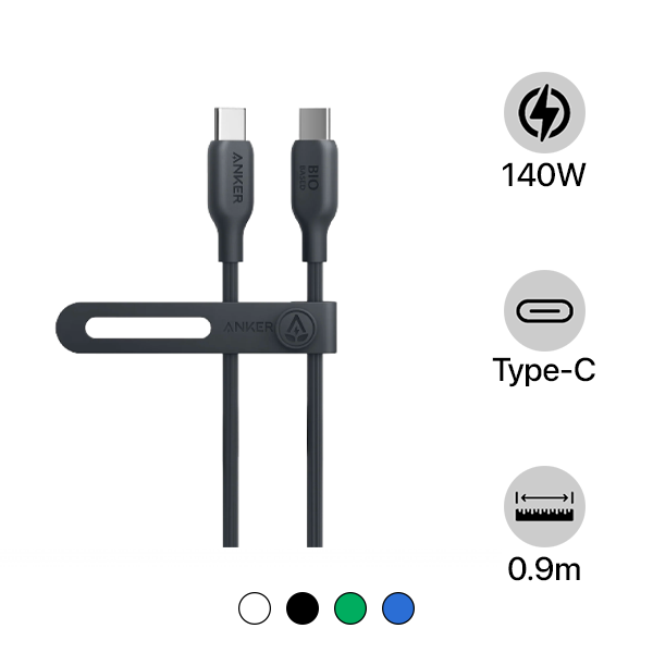 Cáp Type-C to Type-C Anker 0.9m 140W 544 TPE Bio-Based A80F1
