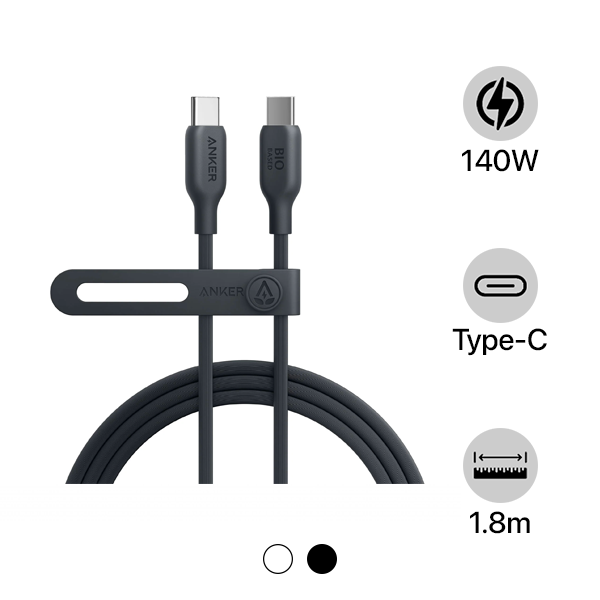 Cáp Type-C to Type-C Anker 1.8m 140W 544 TPE Bio-Based A80F2