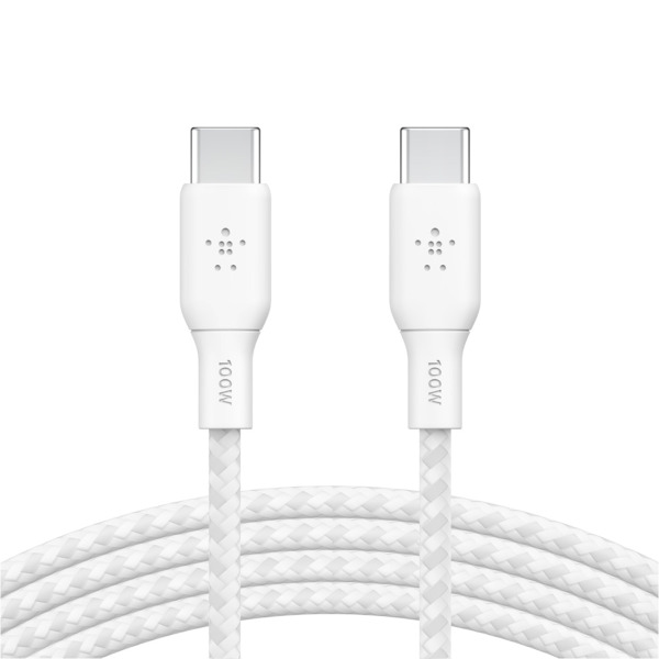 CAB014BT2MWH - Cáp Type-C to Type-C Belkin 100W vỏ dù 2M