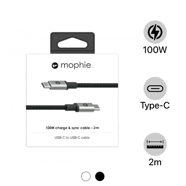 Cáp Type-C to Type-C Mophie 100W 2M