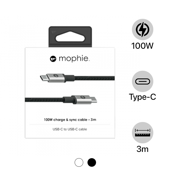 Cáp Type-C to Type-C Mophie 100W 3M