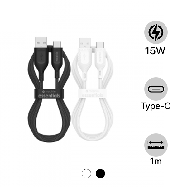 Cáp USB-A to Type-C Mophie Essentials 1M