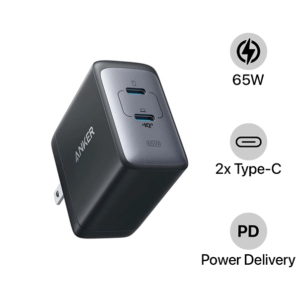 Cốc sạc 2 cổng Anker Powerport III 65W A2666
