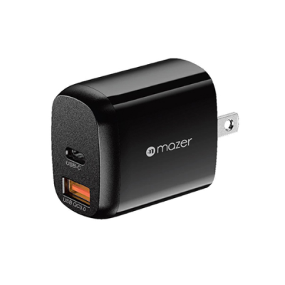 MGAN20QSD - Cốc sạc 2 cổng Mazer 20W SuperMINI US Foldable Wall Charger Qua Sử Dụng