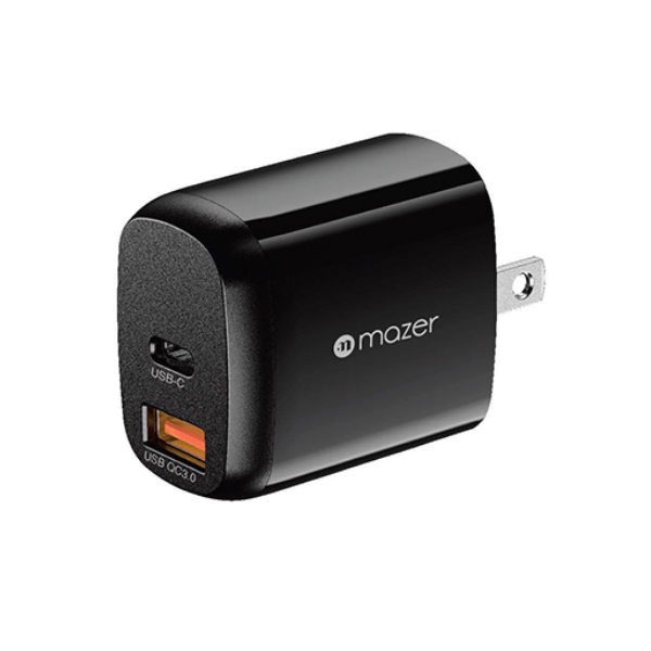 MGAN20QSD - Cốc sạc 2 cổng Mazer 20W SuperMINI US Foldable Wall Charger Qua Sử Dụng
