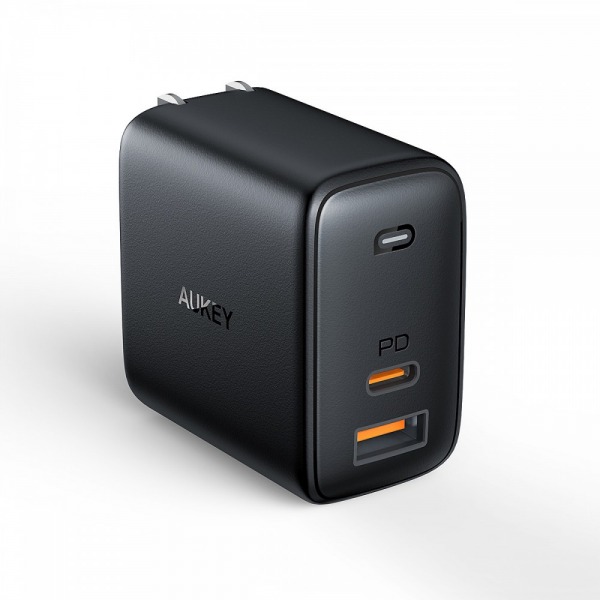 PAB3BK. - Cốc sạc Aukey 2 cổng 65W GaN PA-B3
