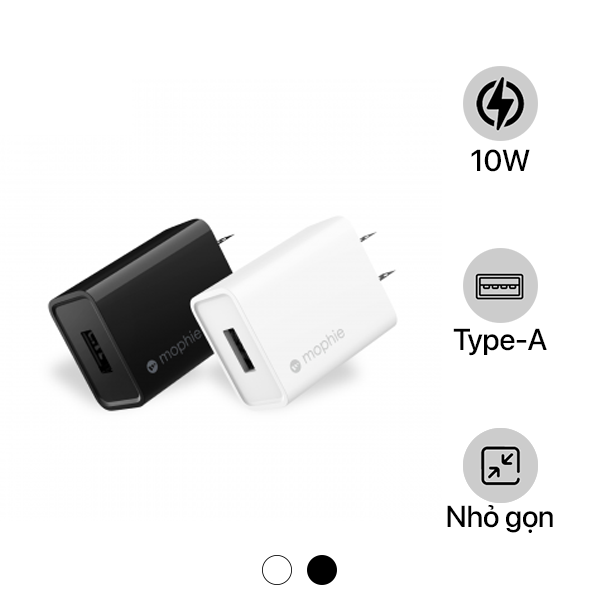 Cốc sạc Mophie 10W USB-A Qua Sử Dụng