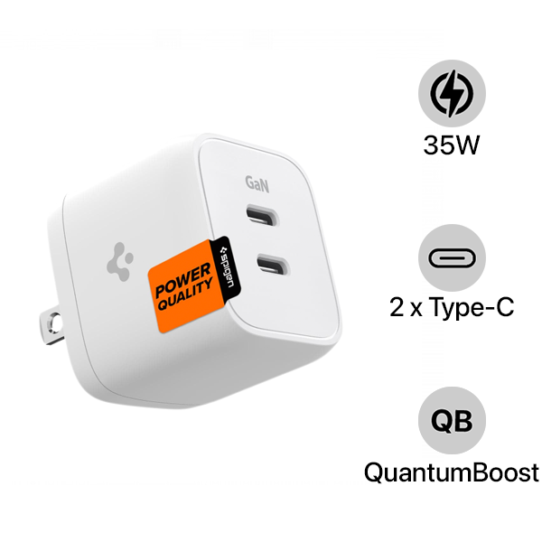 Cốc sạc nhanh 2 cổng Spigen 35W ArcStation Wall Charger