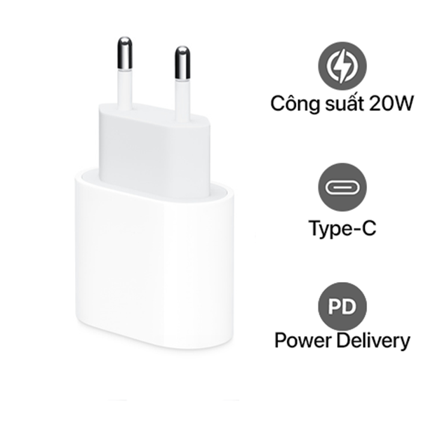 Cốc sạc nhanh Apple 20W Type-C Chính Hãng MUVV3ZA