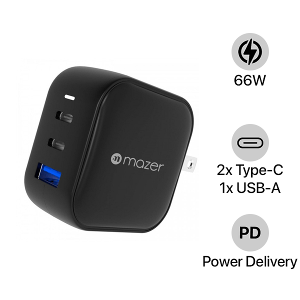 Cốc sạc nhanh Mazer 66W Infinite Boost SuperMINI GaN