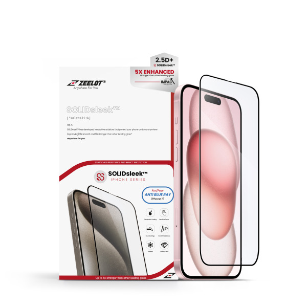 Cường lực chống ánh sáng xanh iPhone 16 15 Zeelot Solidsleek