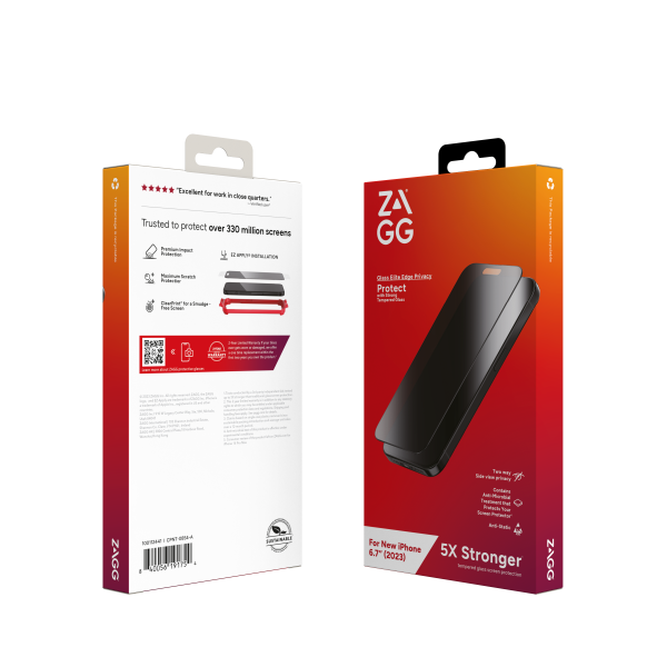 Cường lực chống nhìn trộm iPhone 15 Plus ZAGG Elite Edge