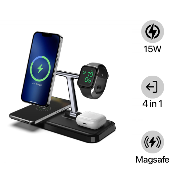 Đế sạc không dây HyperJuice 4-in-1 Wireless Portable & Travel