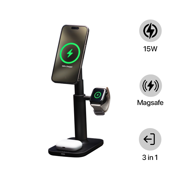 Đế sạc không dây Mophie Snap+ 3 in 1 Extendable Stand