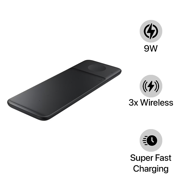 EP-P6300TBEGWW - Đế sạc không dây Samsung 3 in 1 Wireless Charger Trio