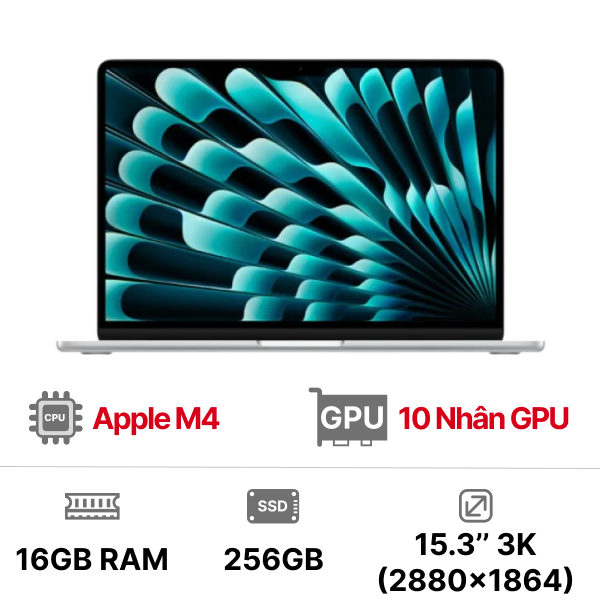 MacBook Air M4 15 inch 10GPU 10CPU 16GB 256GB - Chính Hãng VN
