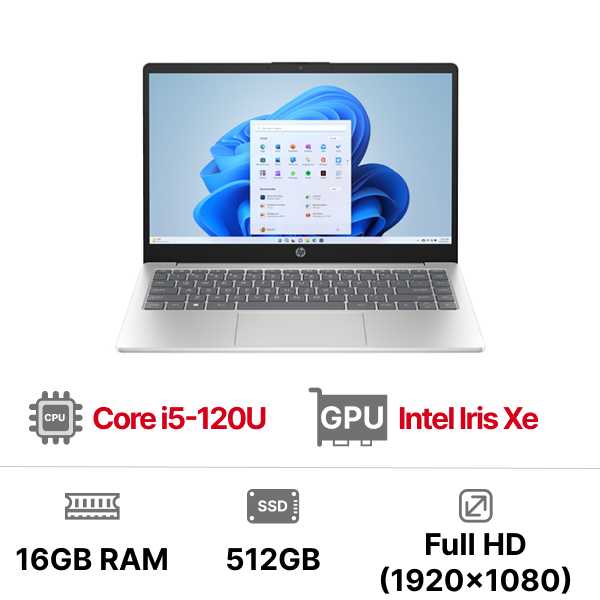 Laptop HP 14-ep1011TU 9Z2W3PA Core i5-120U| 16GB| 512GB| OB| 14 FHD| Win11