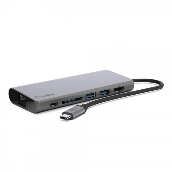 F4U092BTSGY - Hub chuyển đổi Belkin 6 in 1 Type-C Multimedia F4U092BTSGY