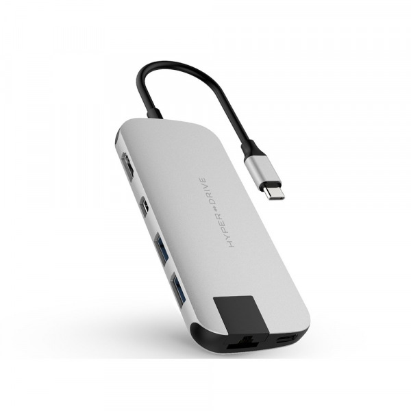 HD247BSILVER - Hub chuyển đổi HyperDrive 8 in 1 Type-C Slim HD247B