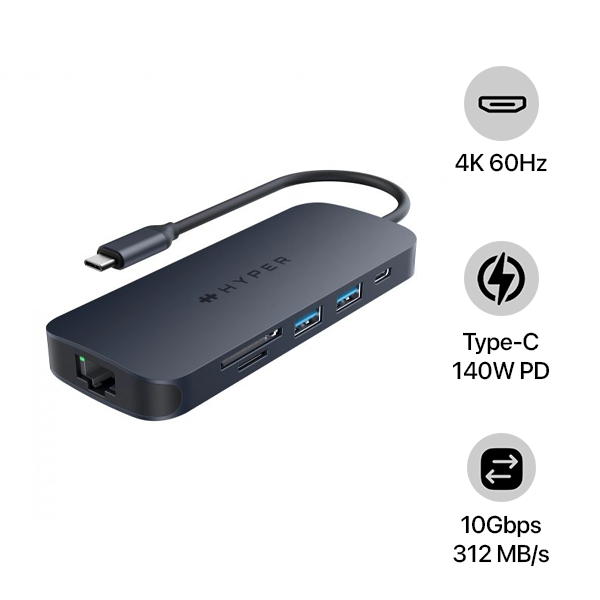 Hub chuyển đổi HyperDrive Next 8 in 1 Port Type-C HD4004GL