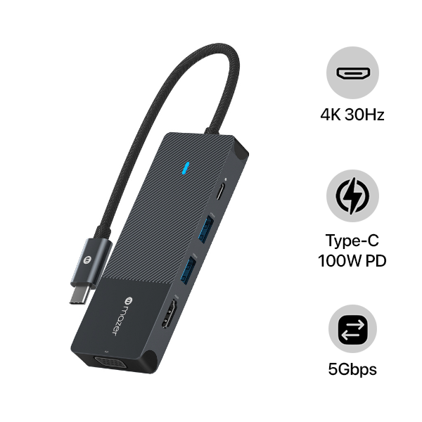 Hub chuyển đổi Mazer 8 in 1 Type-C Infinite.Multimedia Pro MULTI7005