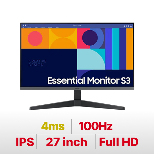 Màn hình máy tính LCD SAMSUNG S3 S33GC LS27C330GAEXXV 27 inches FHD 1920x1080 IPS| 100Hz 4ms
