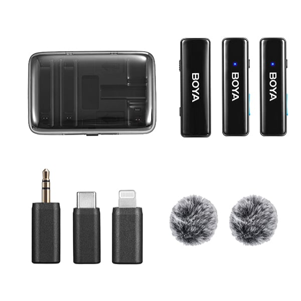 Micro không dây Boya 3 in 1 dành cho Máy ảnh Điện thoại