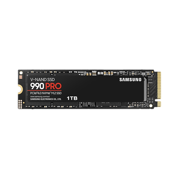 Ổ cứng SSD gắn trong Samsung 990 PRO 1TB PCIe Gen 4.0 x4 NVMe V-NAND M.2 2280 upto 7450MB s (MZ-V9P1T0BW)