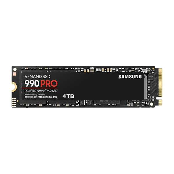 Ổ cứng SSD gắn trong Samsung 990 PRO 4TB PCIe Gen 4.0 x4 NVMe V-NAND M.2 2280 upto 7450MB s (MZ-V9P4T0BW)