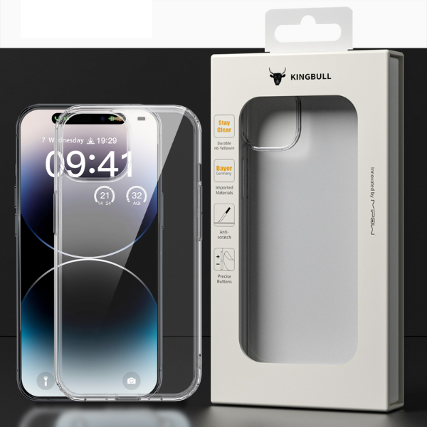 Ốp lưng iPhone 15 Mipow Tempered Transparent Clear