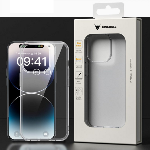 Ốp lưng iPhone 14 Plus 15 Plus Mipow Tempered Transparent Clear