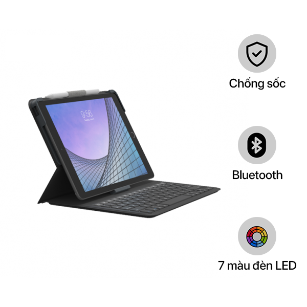 Ốp lưng kèm bàn phím iPad 10.2 inch 10.5 inch ZAGG Messenger Folio 2
