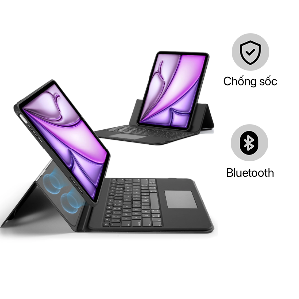 Ốp lưng kèm bàn phím iPad Air 13 inch (Air 7 6) Pro 12.9 inch ESR Ascend