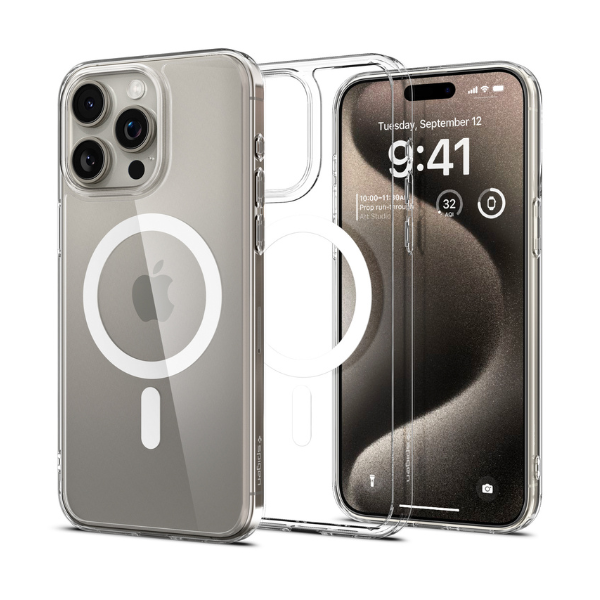 Ốp lưng Magsafe iPhone 15 Pro Max Spigen Crystal Hybrid