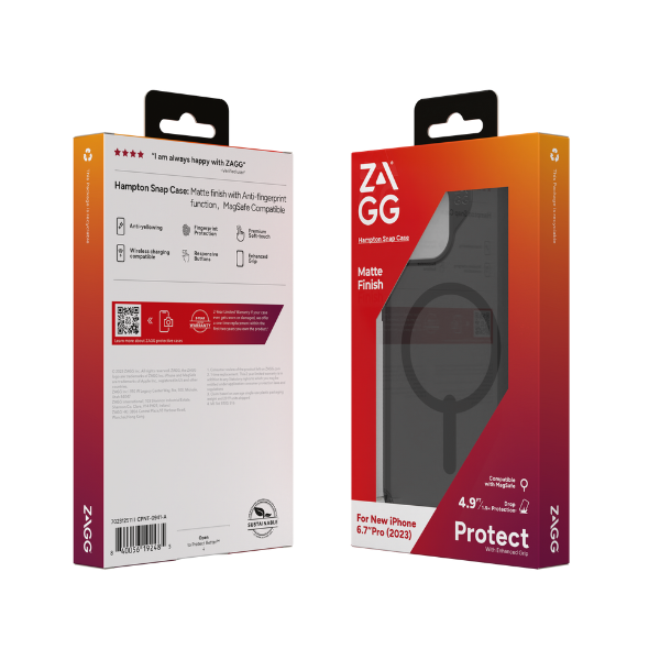 Ốp lưng Magsafe iPhone 15 Pro Max ZAGG Hampton Matte