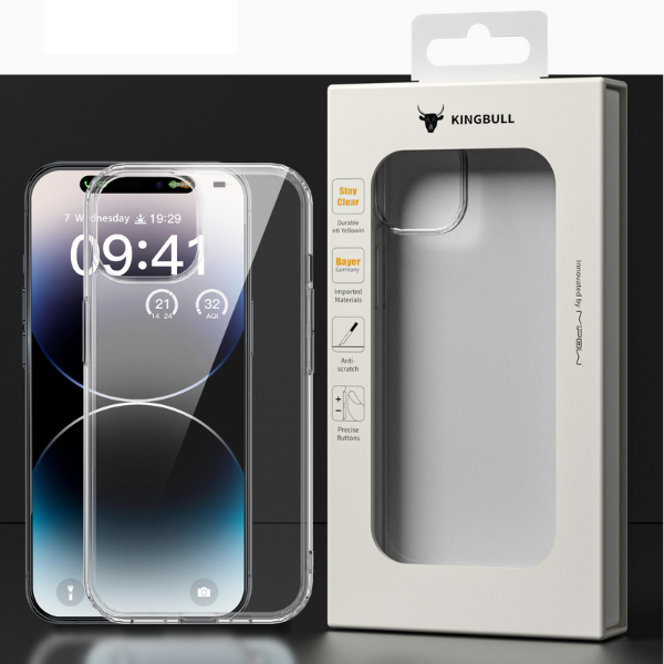 Ốp lưng iPhone 15 Pro Mipow Tempered Transparent Clear