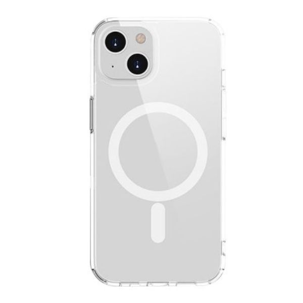 Ốp lưng MagSafe iPhone 14 Plus 15 Plus Mipow Tempered Glass Transparent