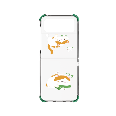 GP-FPF721HIAWW - Ốp lưng Samsung Galaxy Z Flip4 Clear in hình mèo
