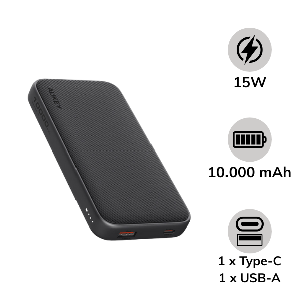 Pin sạc dự phòng Aukey 10.000 mAh 15W Spark Go PB-Y46