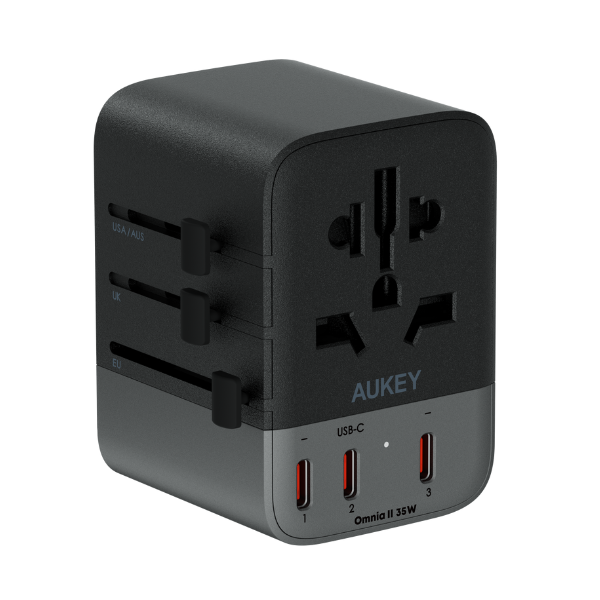 PA-TA07A-GRA - Sạc đa năng Aukey PD35W nhiều cổng PA-TA07A